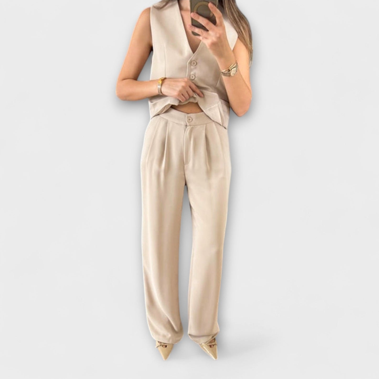 Valena – Conjunto con chaleco en sándwich urbano