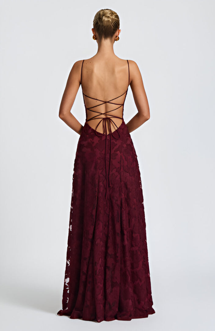 Francesca™ | Vestido maxi con encaje