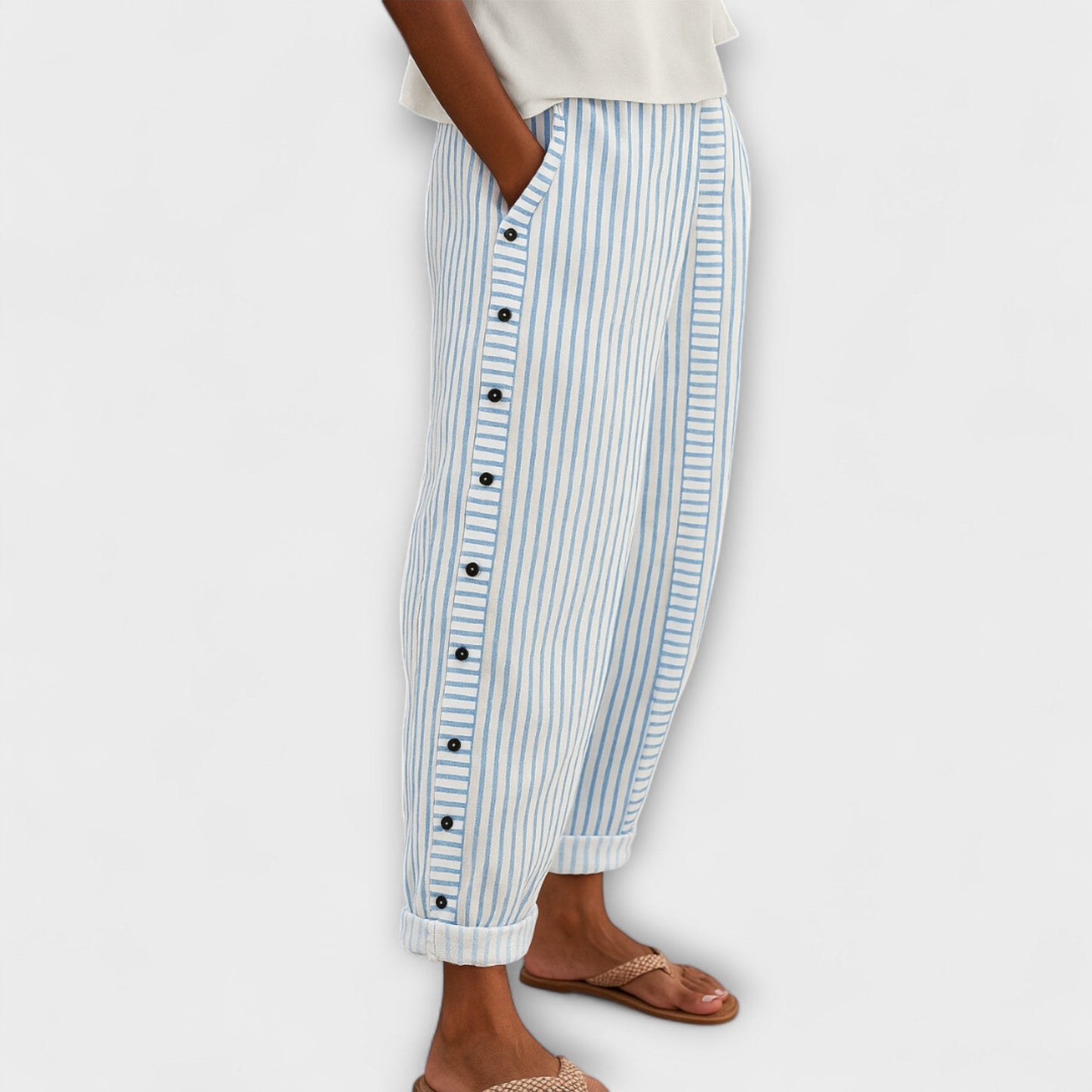 Pantalones a rayas cómodos para mujeres - Pantalones Rhea