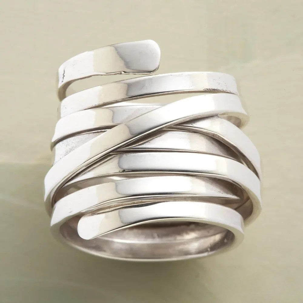Anillo de plata ancho estilo antiguo - Joyas Laura