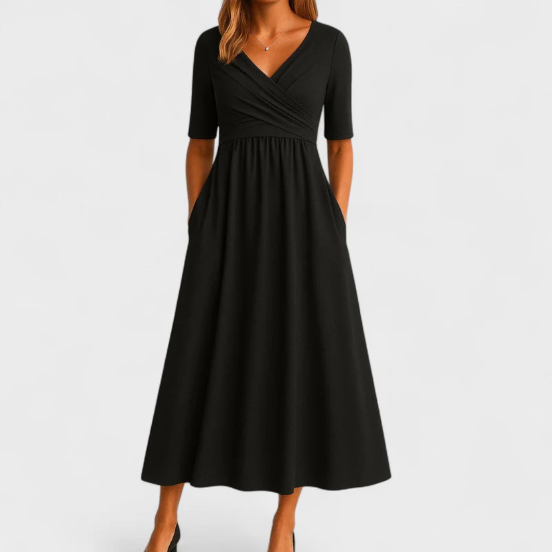 Isabella™ | Vestido cruzado con mangas cortas