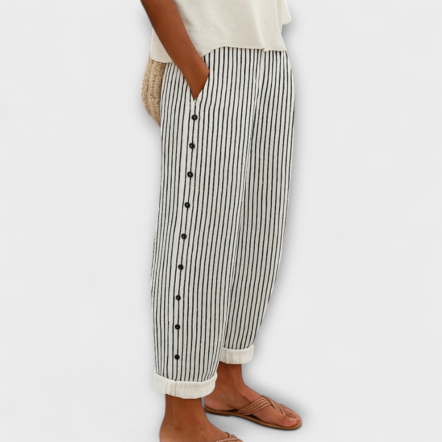 Pantalones a rayas cómodos para mujeres - Pantalones Rhea