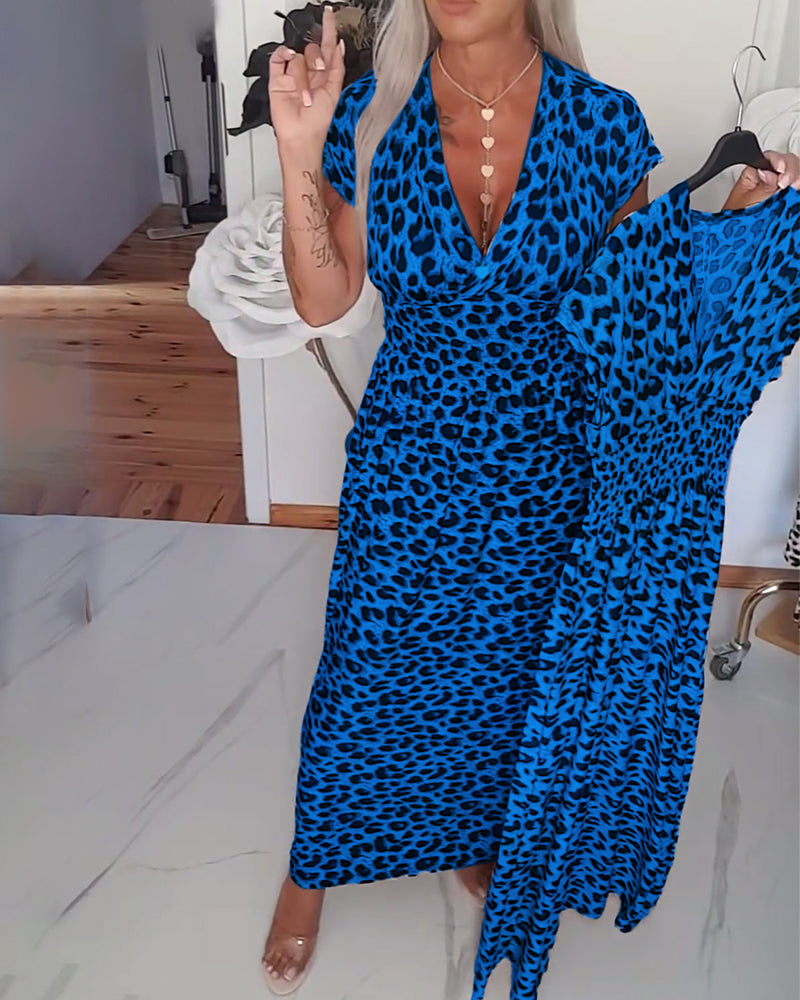 Yasbela | Vestido maxi elegante con estampado de tigre