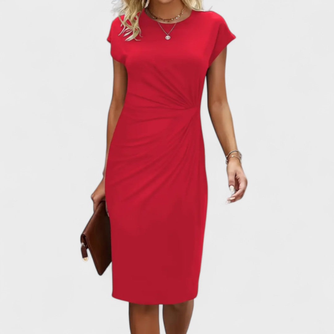 Vestido de cóctel corto con mangas cortas