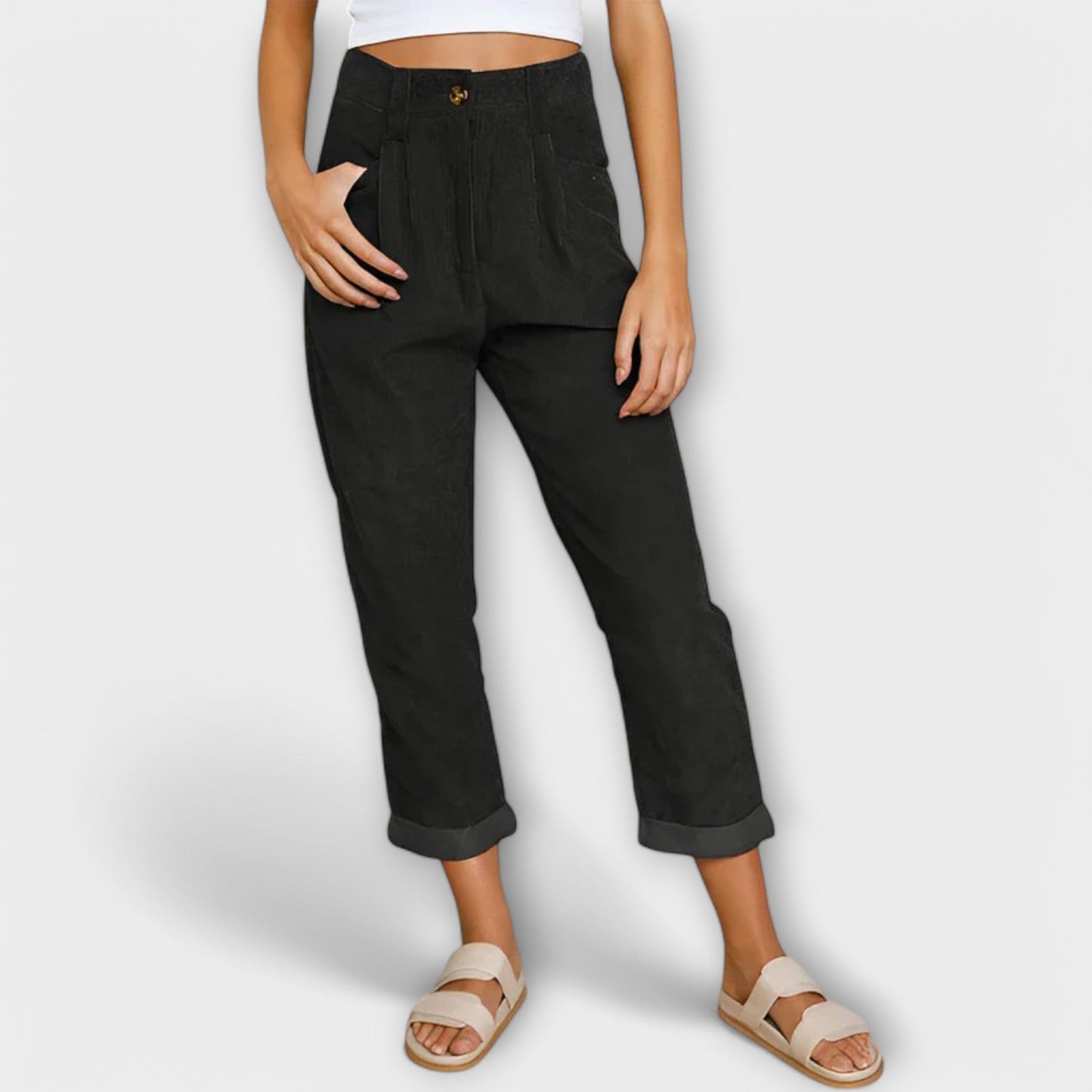 Pantalones de pana modernos para mujeres