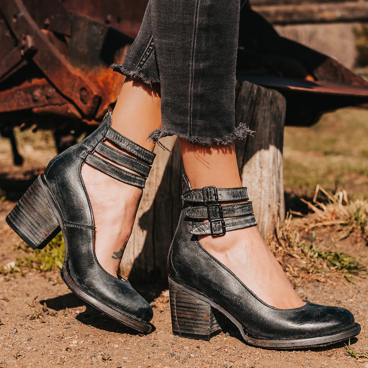 Ginerva™ | Zapatos de tacón con múltiples correas y tacón ancho