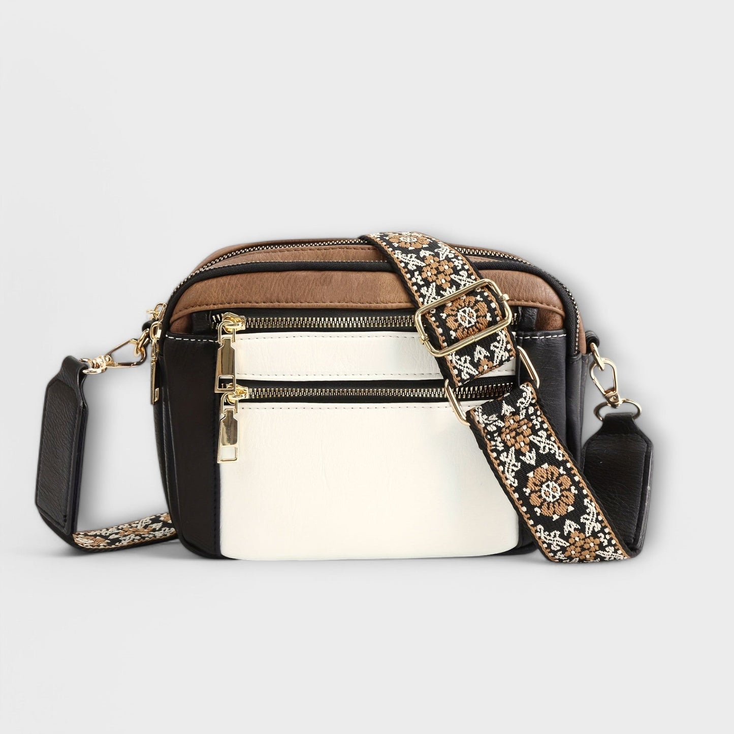 Bolso de mano retro de cuero vegetal para mujeres - Bolso Laura
