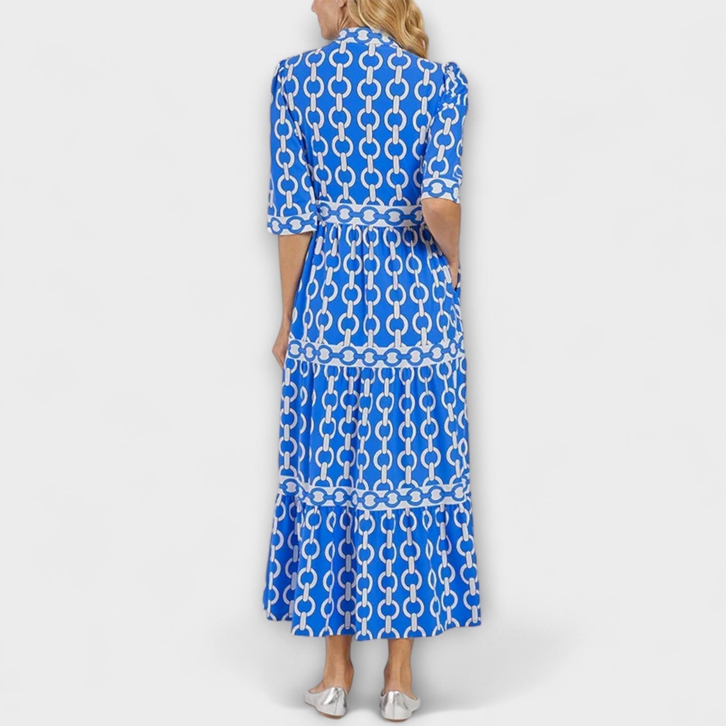 Vestidos midi con estampado de cadena