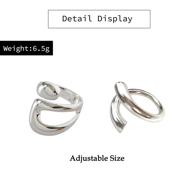 Anillo ajustable de acero inoxidable diseñado