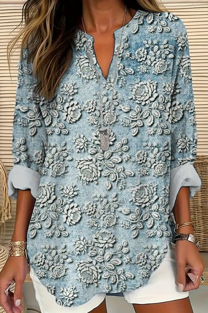 Blusa Azul Al Atardecer