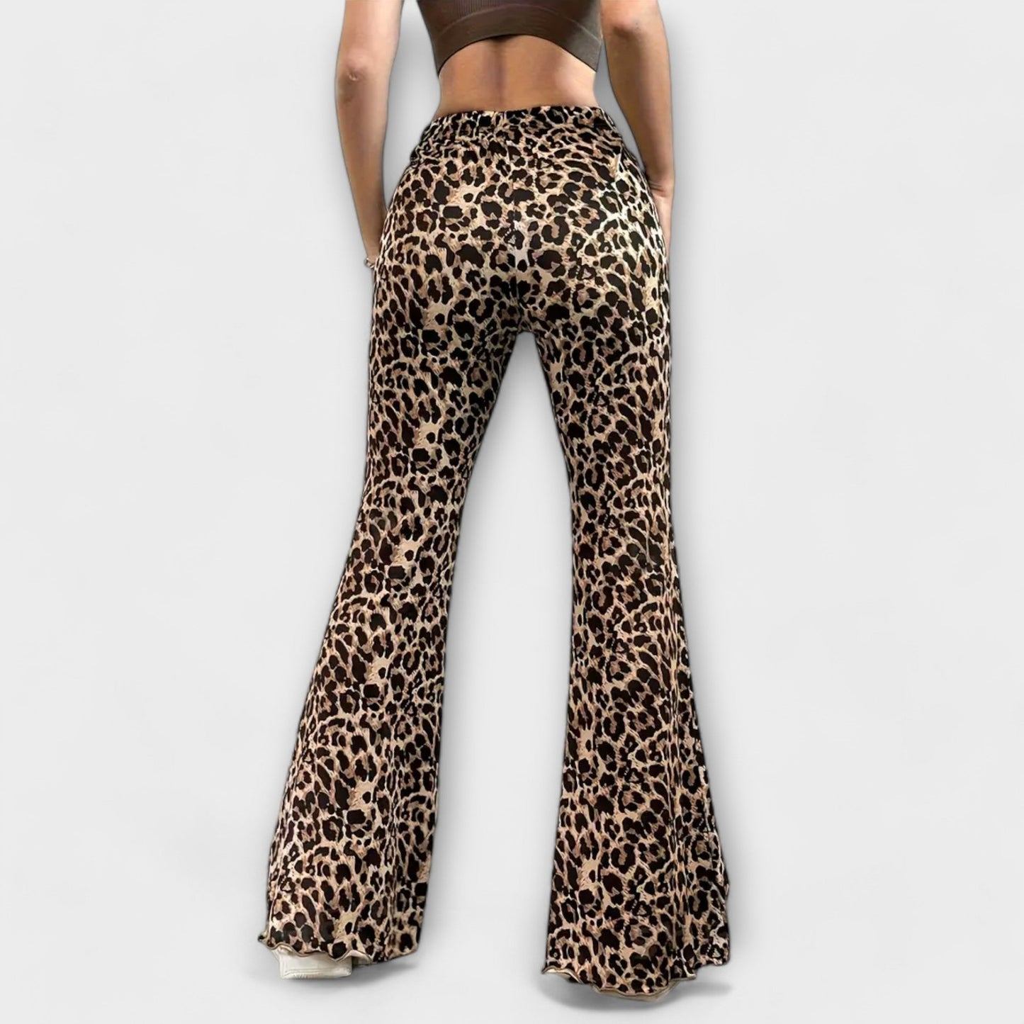 Pantalones Bootcut de cintura alta con estampado de tigre