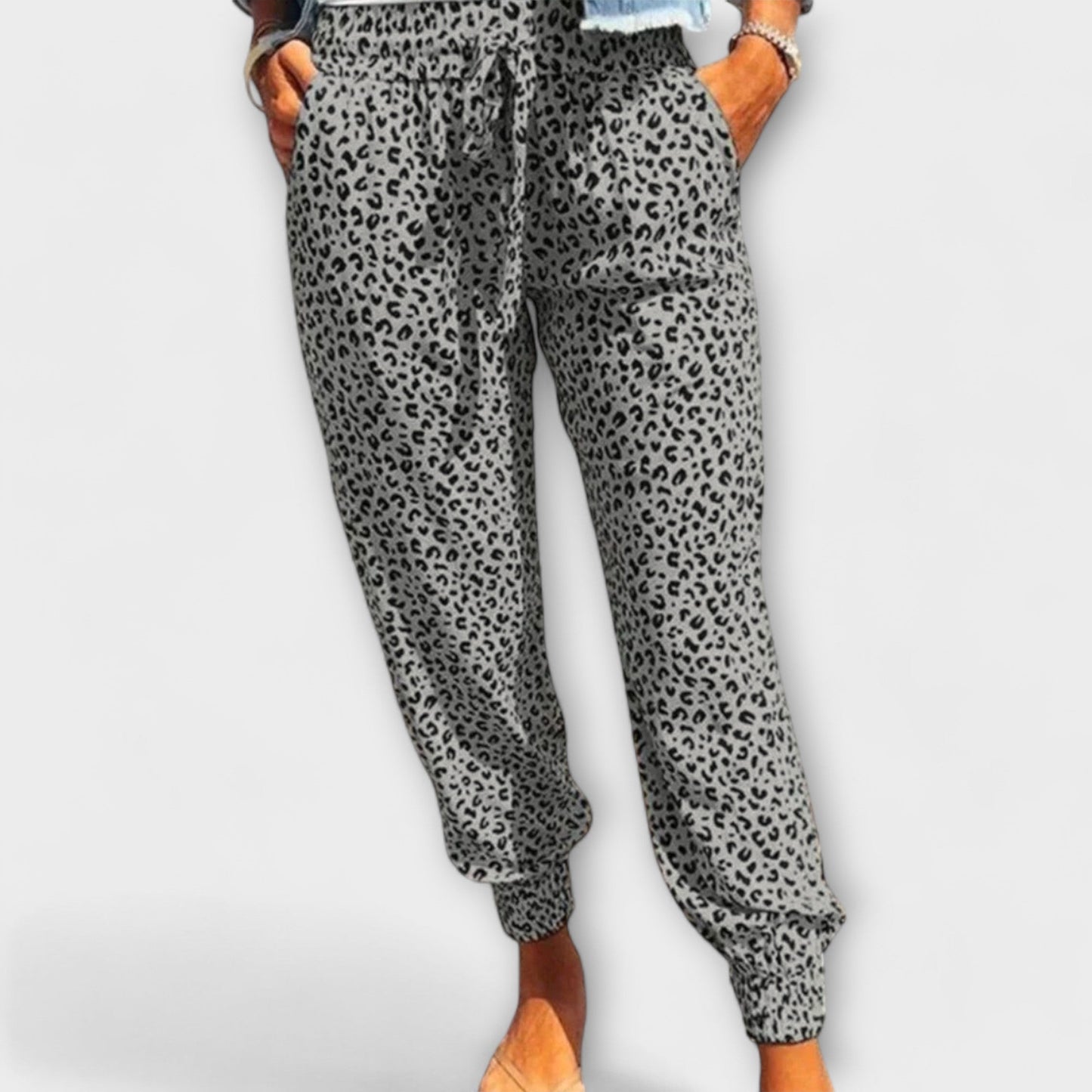 Pantalones anchos con estampado de animales