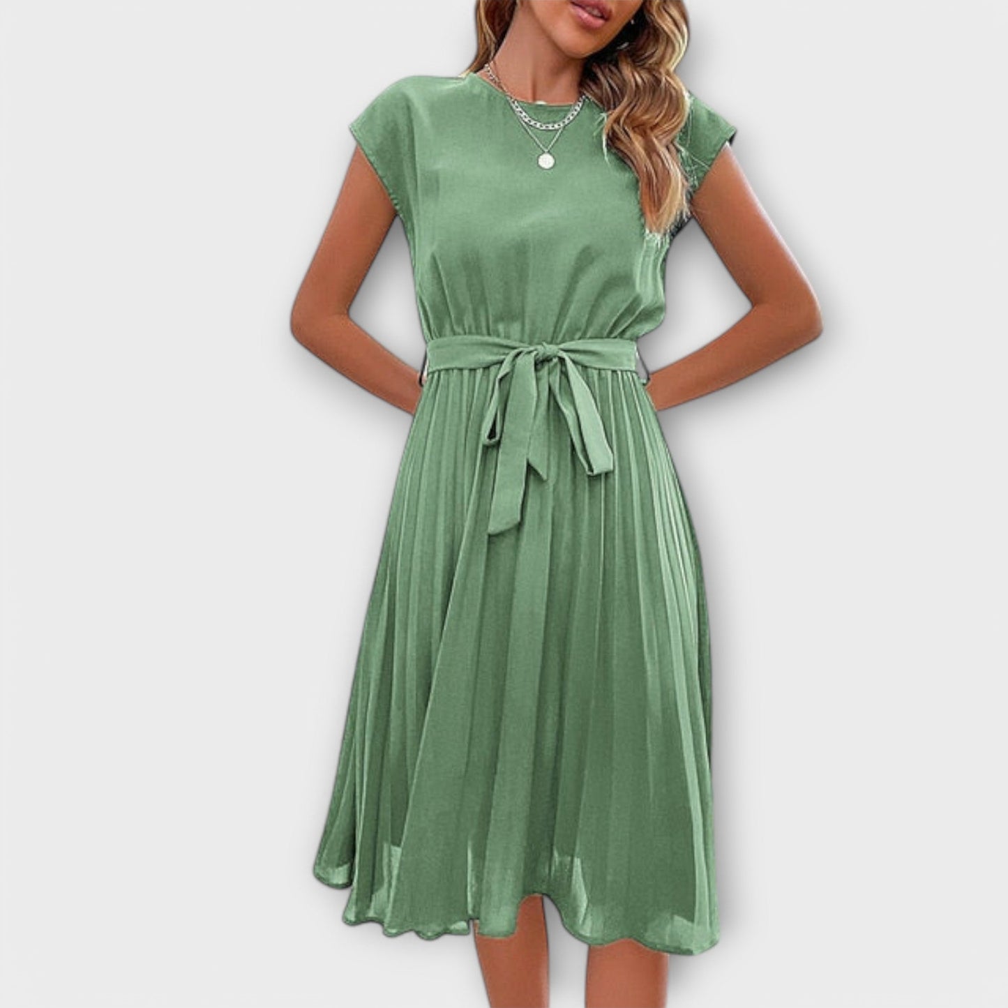 Vestido Claire Midi de Verano Corto - Ligero y Plisado