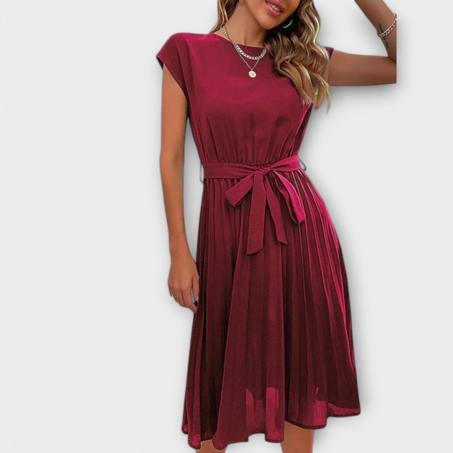 Vestido Claire Midi de Verano Corto - Ligero y Plisado