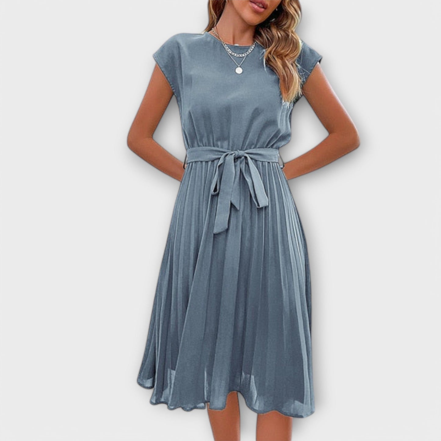 Vestido Claire Midi de Verano Corto - Ligero y Plisado