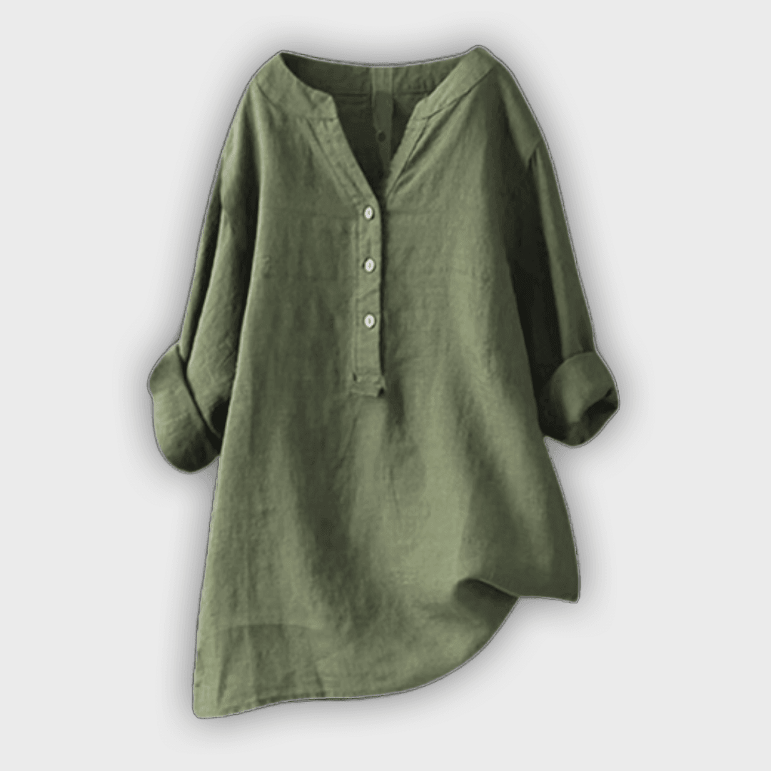 Camisa de lino ligera con botones – Frescura y estilo