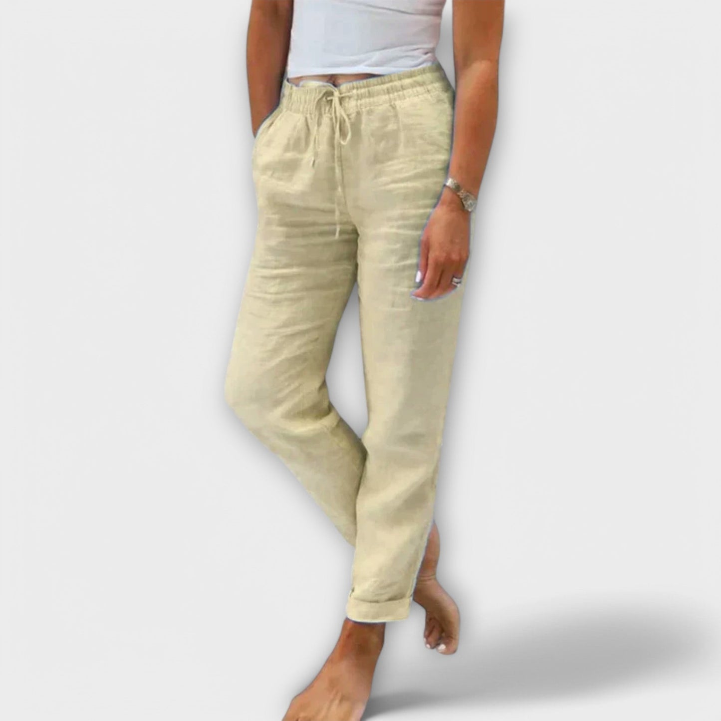 Pantalones de lino ligeros para mujeres - comodidad y estilo en verano