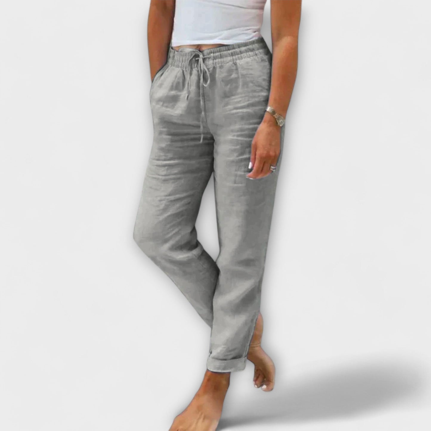 Pantalones de lino ligeros para mujeres - comodidad y estilo en verano