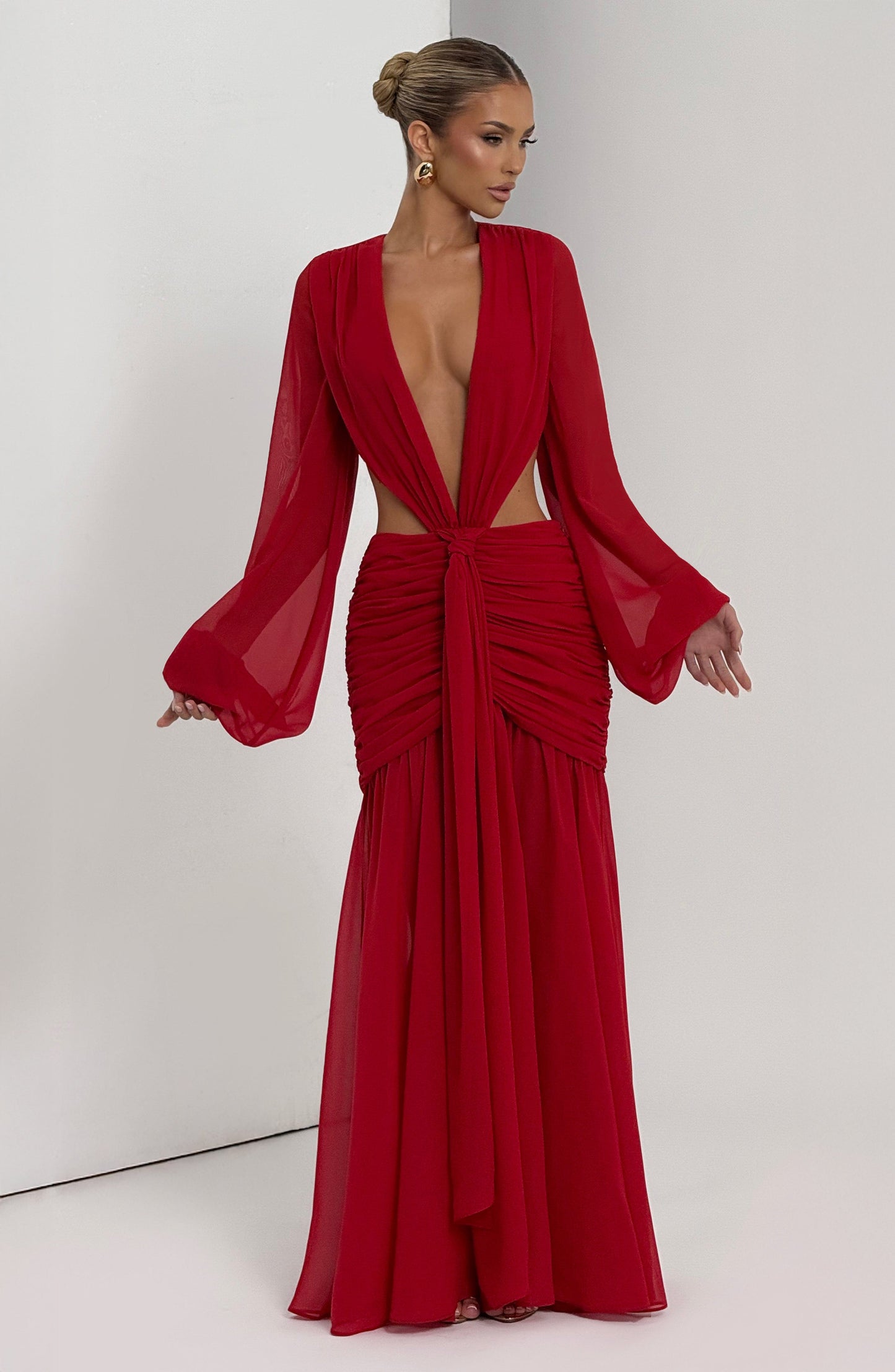 Vestidos maxi Andrina - Rojo