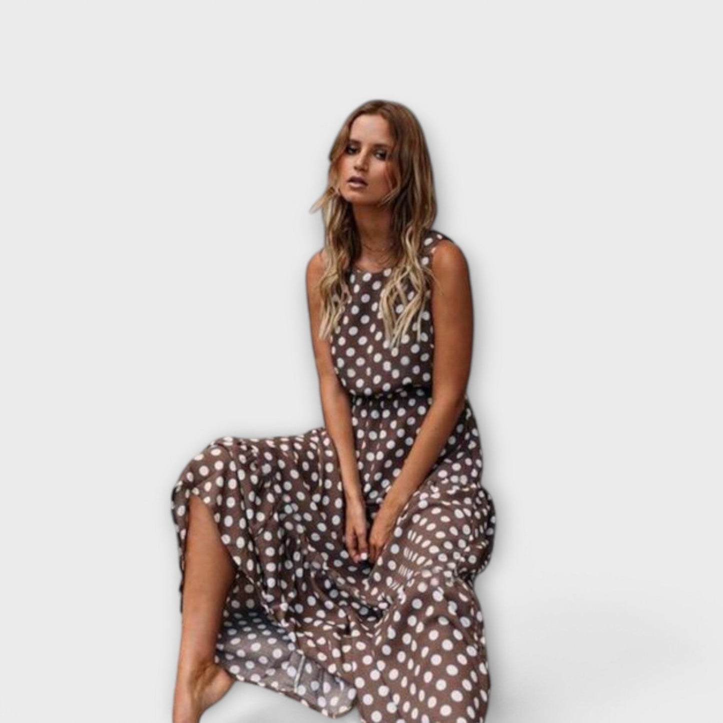 Vestido boho midi con puntos
