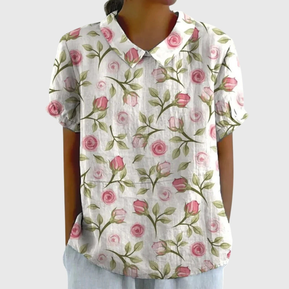 "Clara" | Camiseta elegante con impresión en 3D.