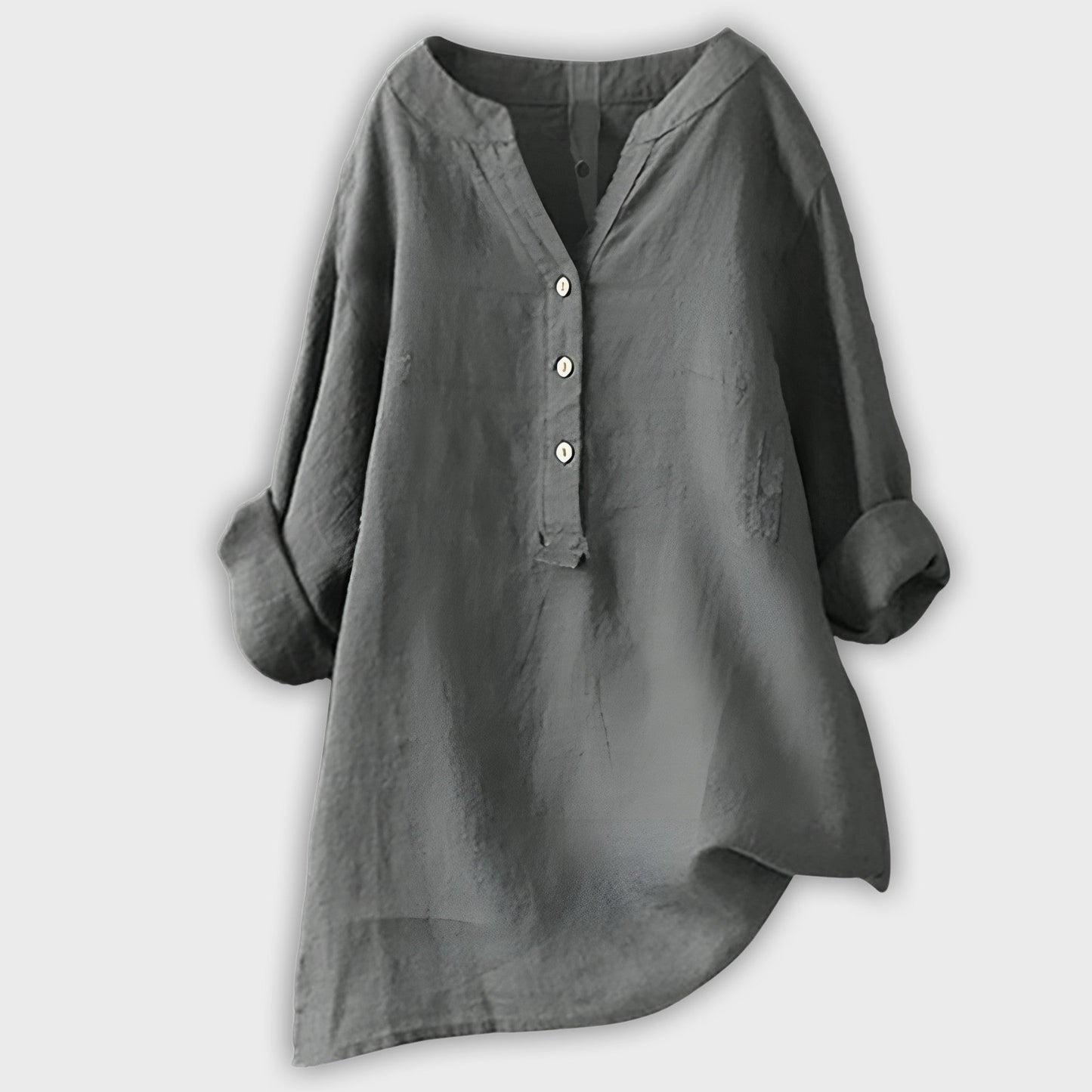 Camisa de lino ligera con botones – Frescura y estilo