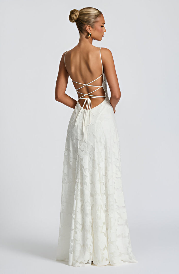 Francesca™ | Vestido maxi con encaje