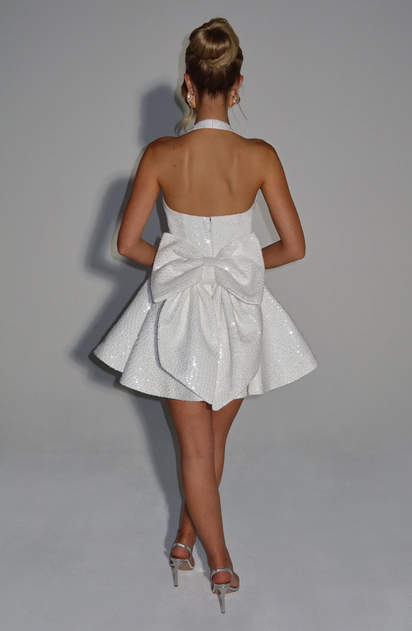 Vestidos mini de gasa - Marfil