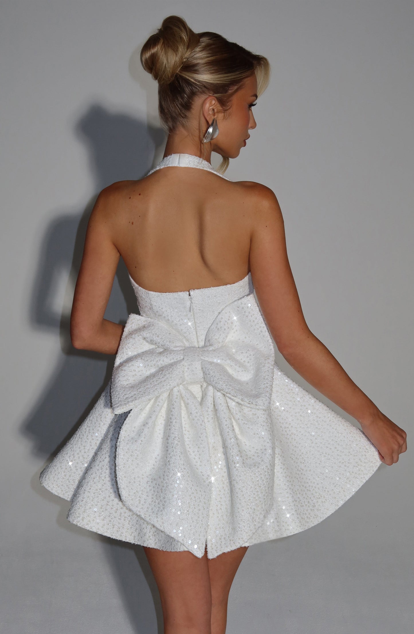 Vestidos mini de gasa - Marfil