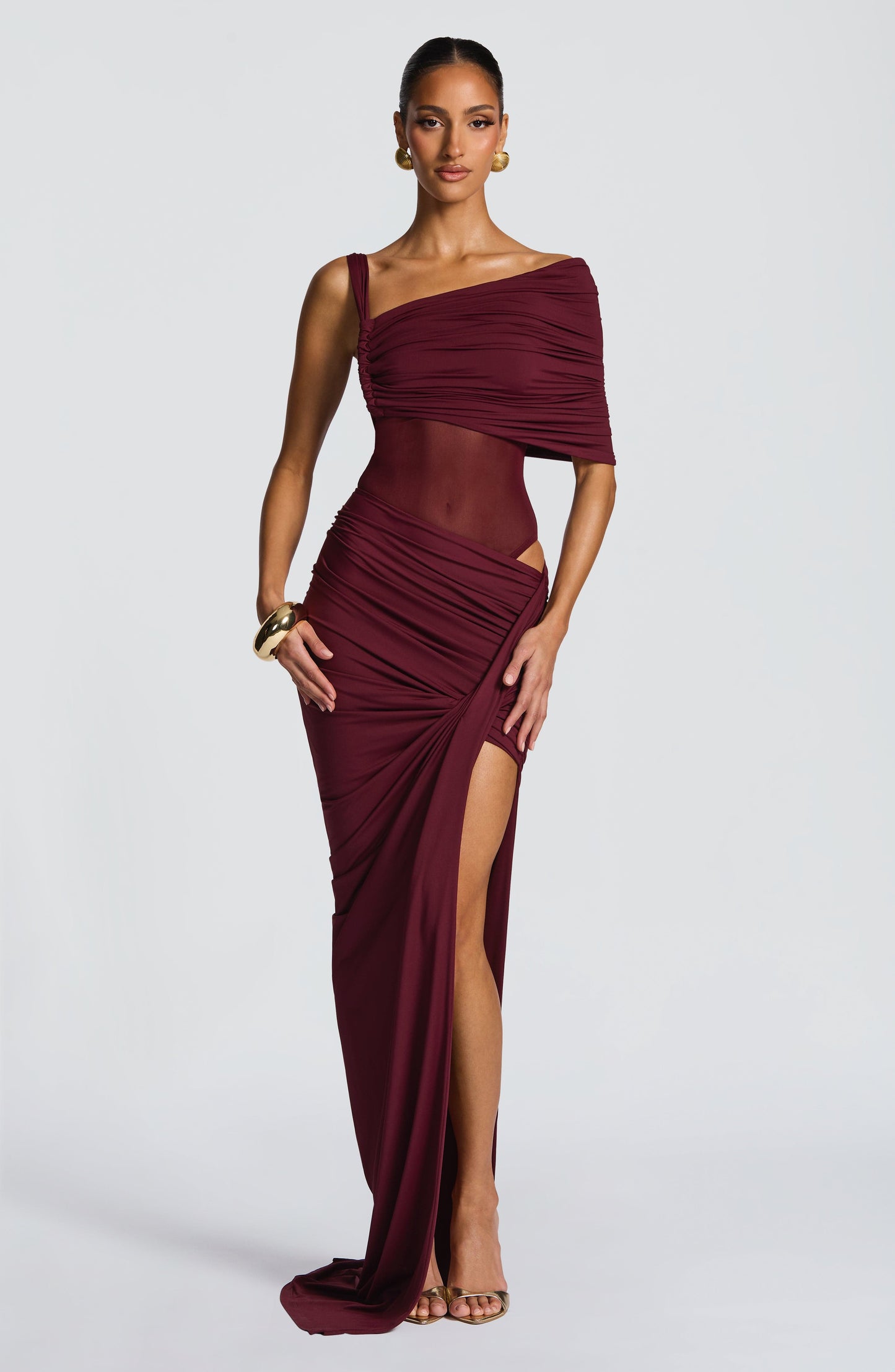 Falda Maxi Henrietta - Laca de Cereza