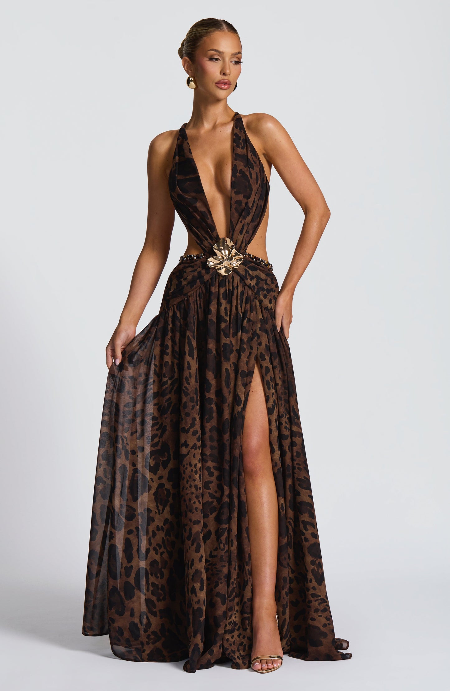 Vestido Indiana Maxi - estampado de tigre