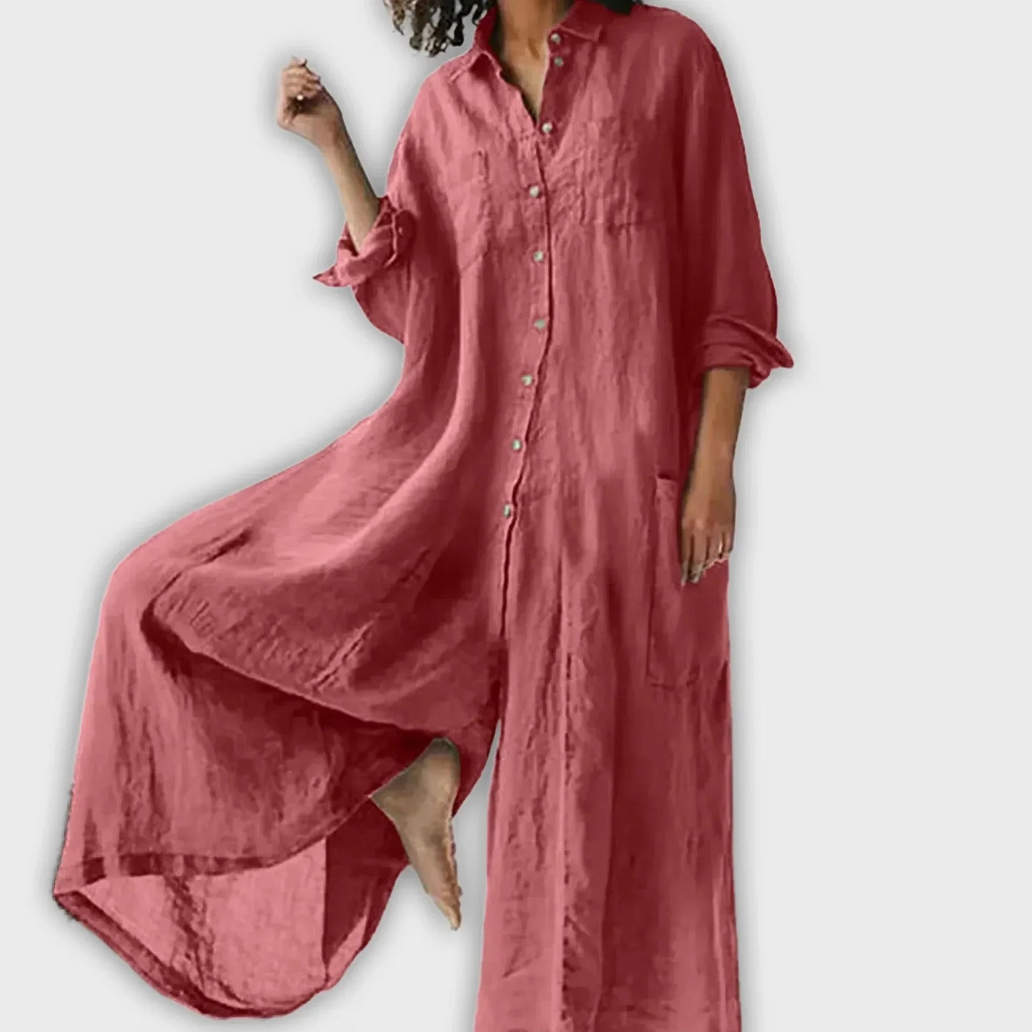 Vestidos tipo camisa en talla grande con botones