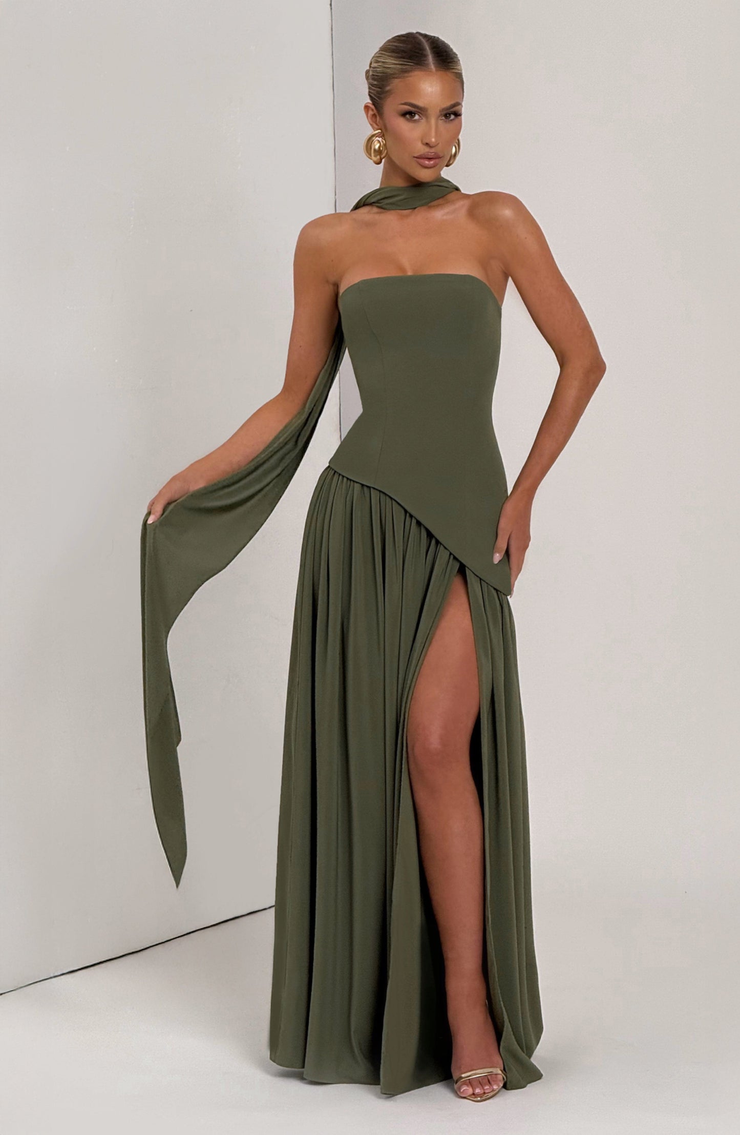 Vestidos Maxi Malía - Caqui