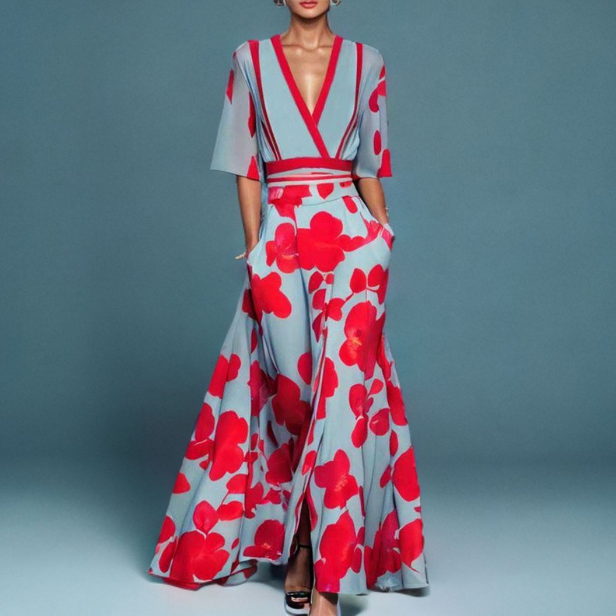 MIRIAM | Vestido elegante con mangas cortas