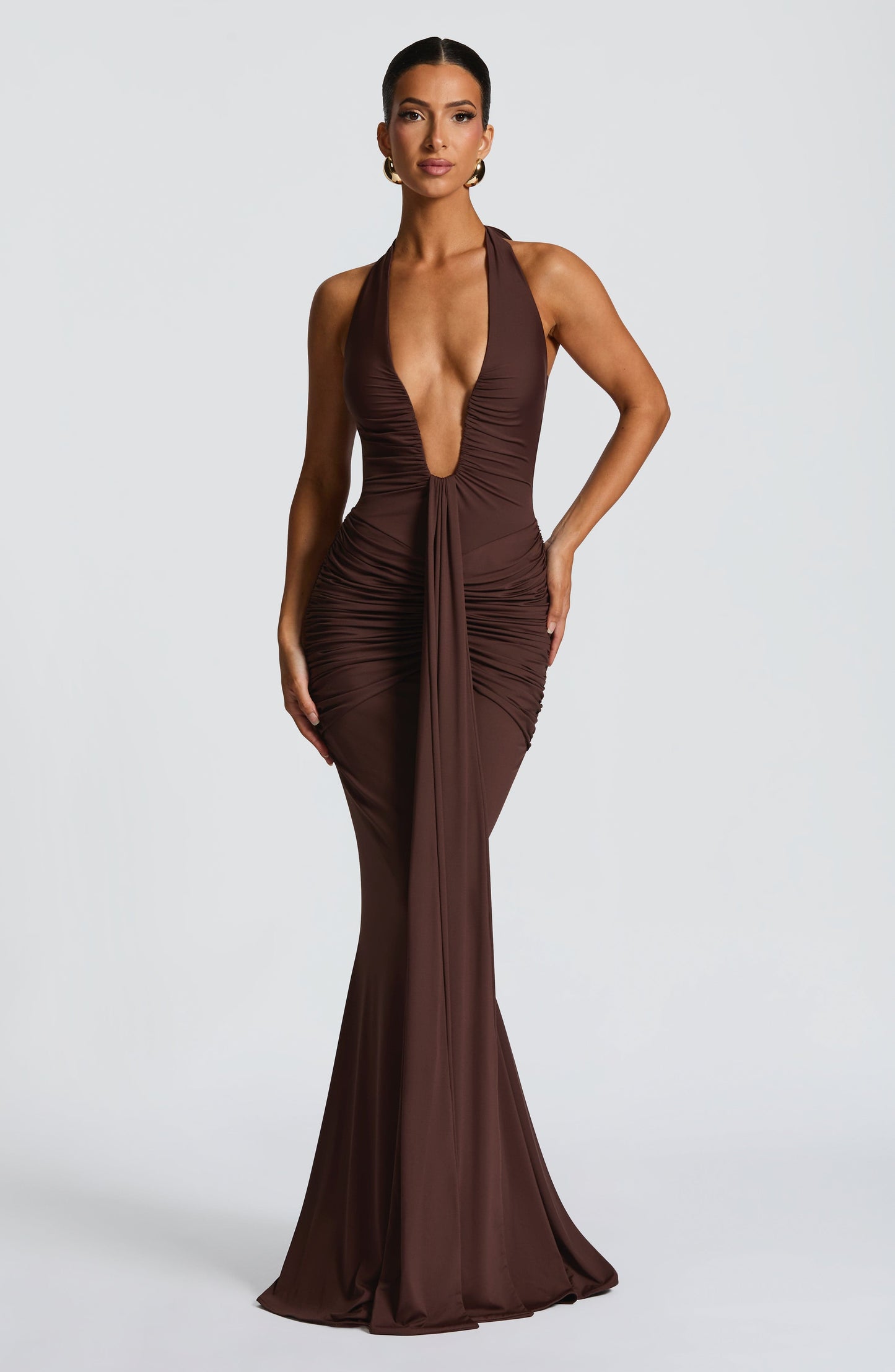 Vestidos Maxi Rosetta - Marrón Ciruela