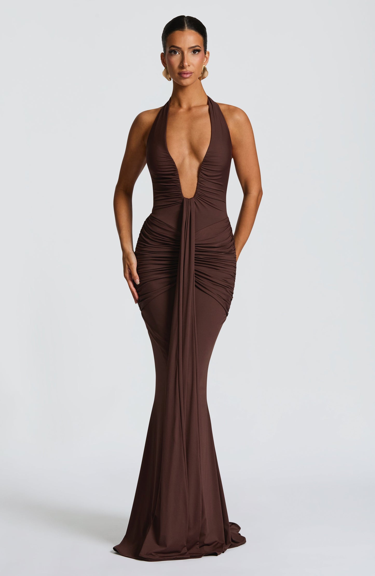 Vestidos Maxi Rosetta - Marrón Ciruela