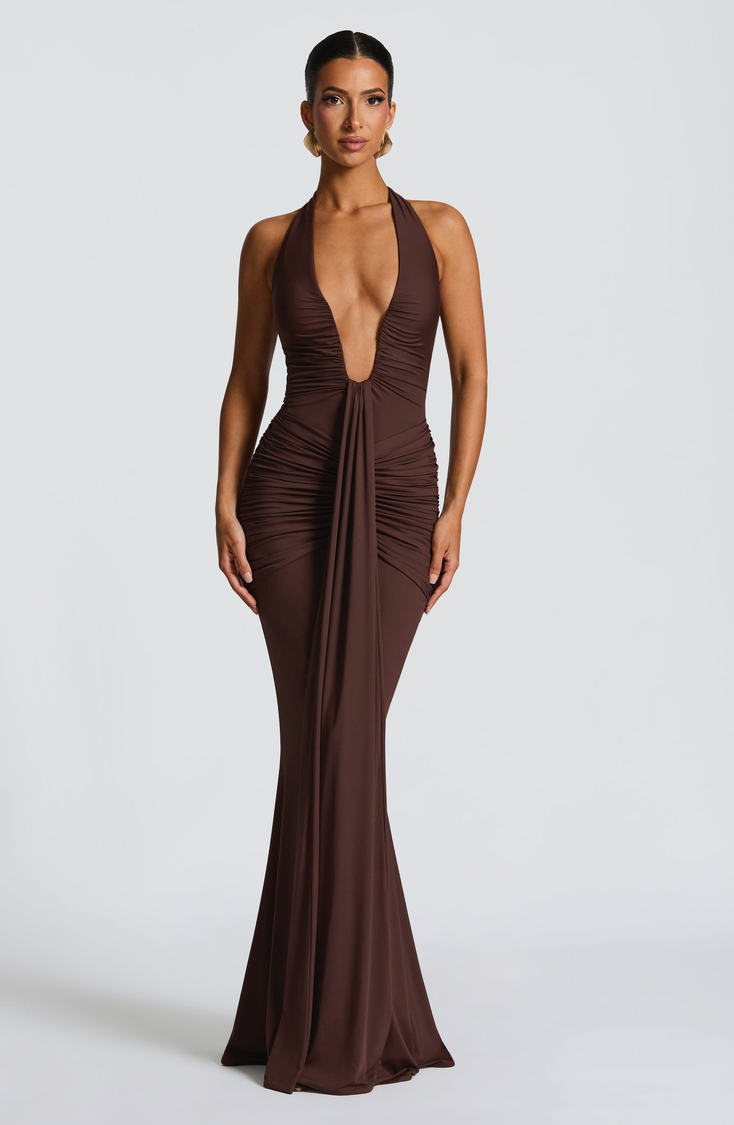Vestidos Maxi Rosetta - Marrón Ciruela
