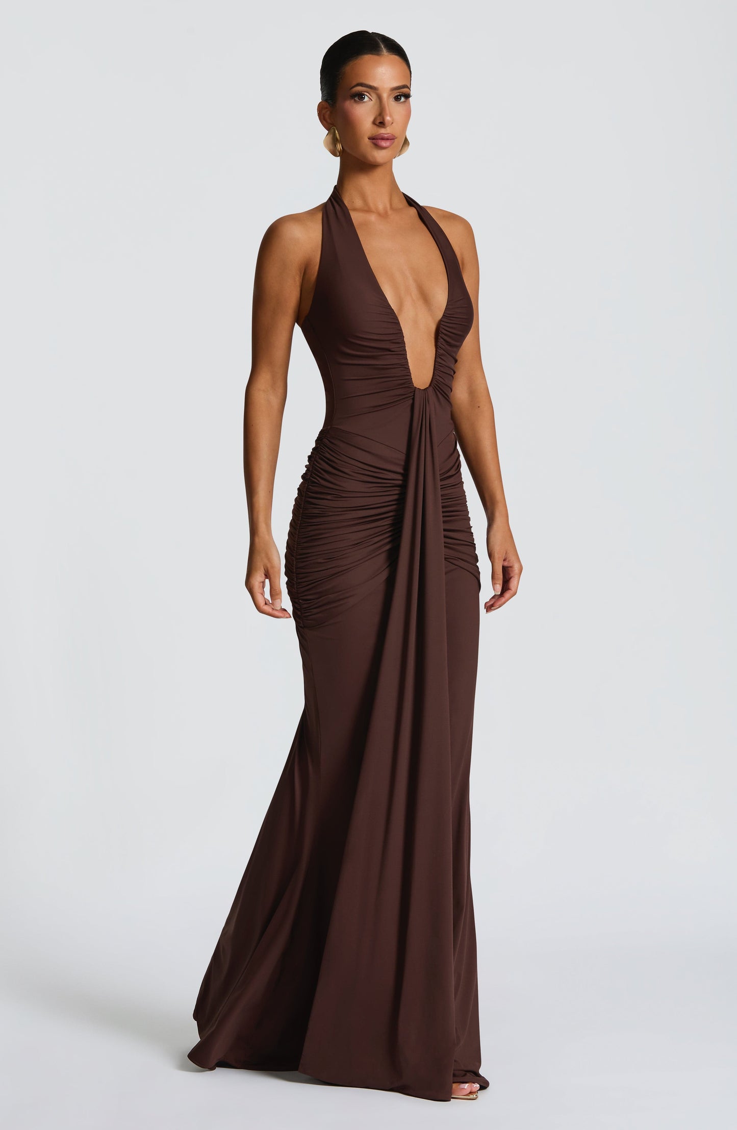 Vestidos Maxi Rosetta - Marrón Ciruela