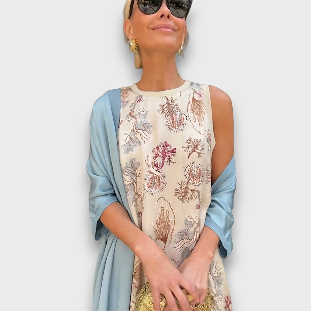 Albería – Vestido maxi con cárdigan