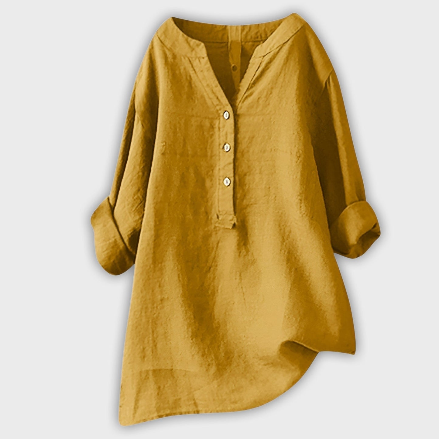 Camisa de lino ligera con botones – Frescura y estilo