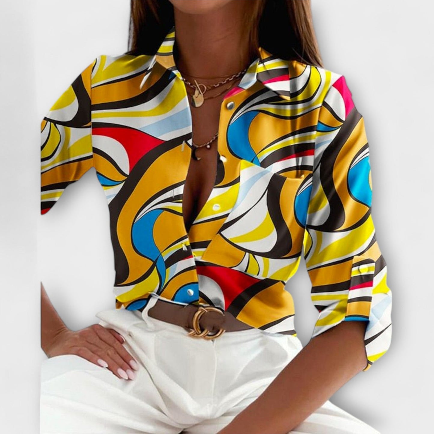 Camisa clásica con cuello – Elegancia y comodidad diaria