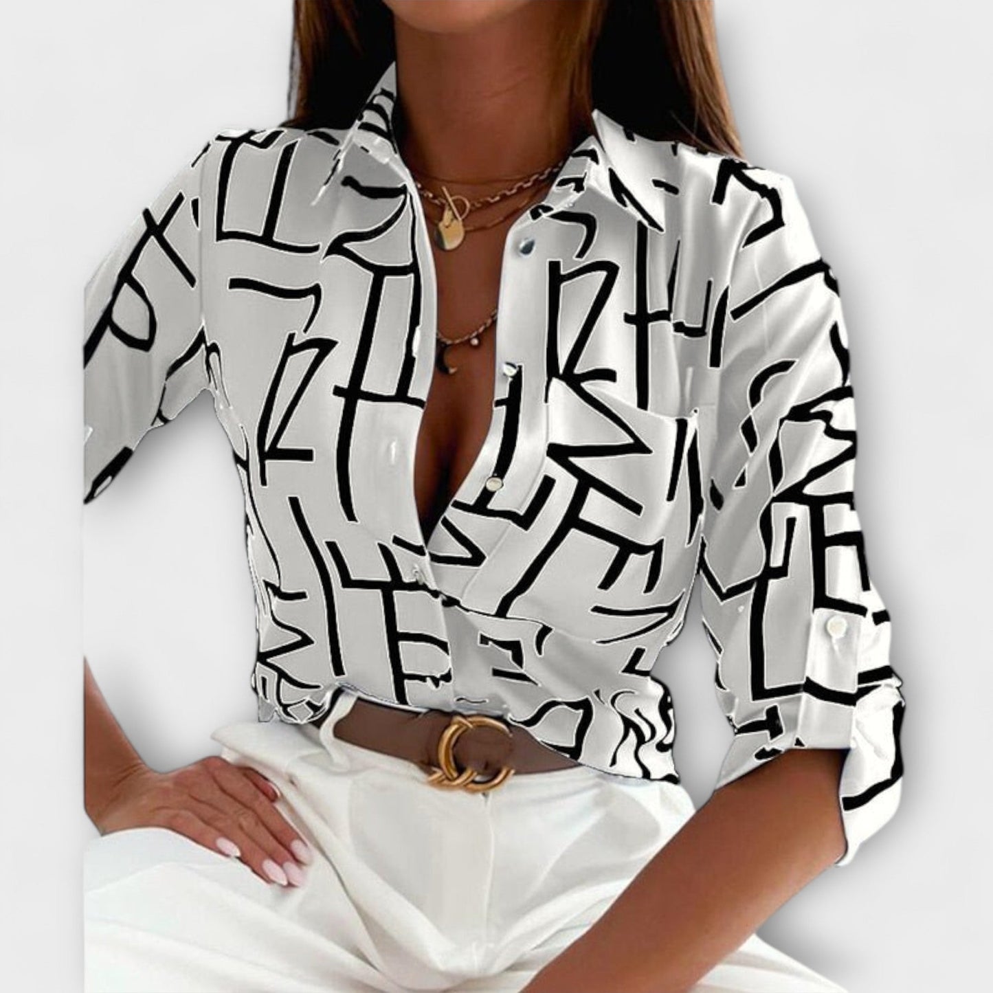 Camisa clásica con cuello – Elegancia y comodidad diaria
