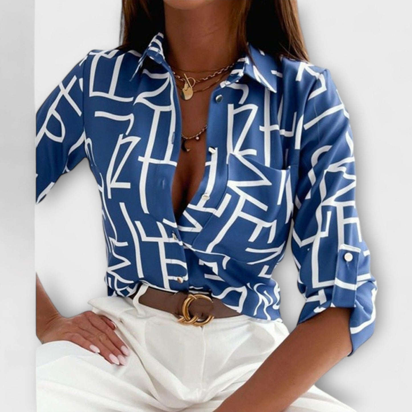 Camisa clásica con cuello – Elegancia y comodidad diaria