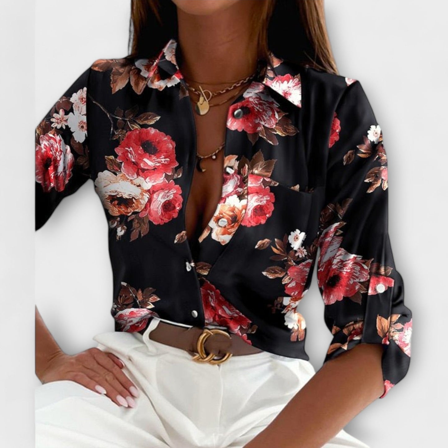 Camisa clásica con cuello – Elegancia y comodidad diaria