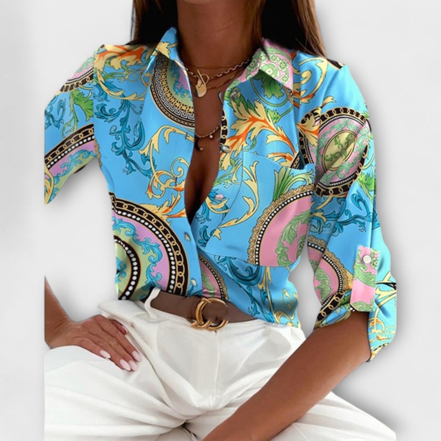 Camisa clásica con cuello – Elegancia y comodidad diaria