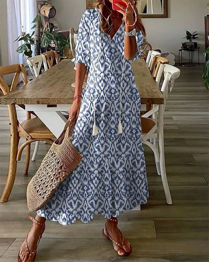 Aba - Vestido bohemio elegante con cobertura de vientre