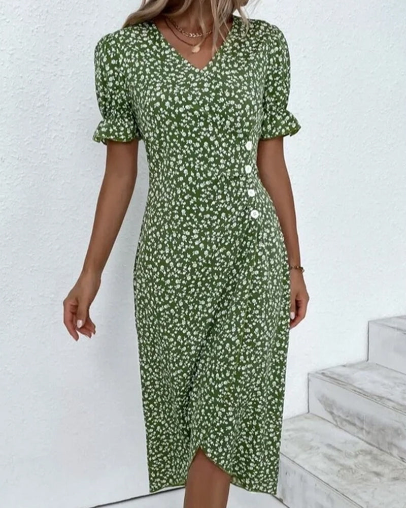 Eline – Vestido de verano floral con cobertura de abdomen