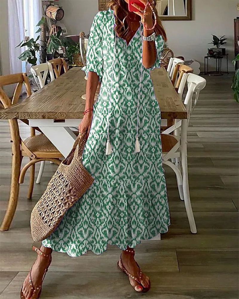 Aba - Vestido bohemio elegante con cobertura de vientre