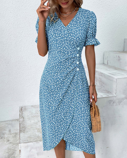 Eline – Vestido de verano floral con cobertura de abdomen
