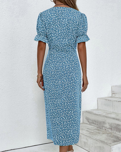 Eline – Vestido de verano floral con cobertura de abdomen